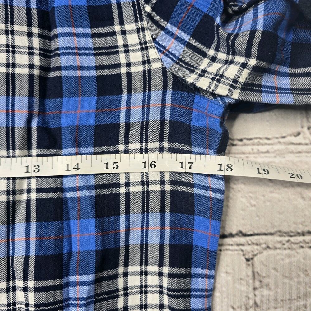 J Crew Womens Boy Fit Cotton Blue Plaid Button Up Fall Preppy Blouse Size 4 - Picture 9 of 12